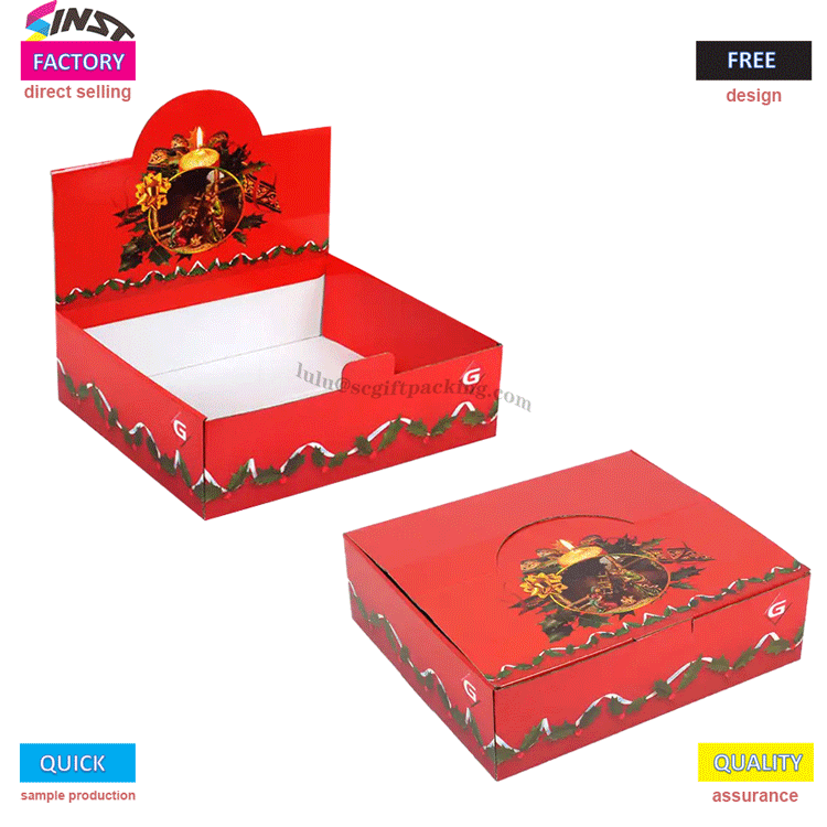 क्रिसमस डेस्कटप डिस्प्ले स्ट्यान्ड क्लासिक रंग योजनाले डेस्कटप उत्सव समारोहको भावनालाई प्रज्वलित गर्दछ