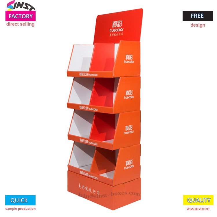 कागज तौलिया नालीदार बक्स प्रदर्शन र्याक